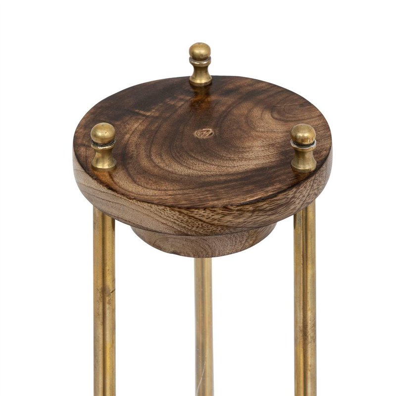 Image secondaire de Atmosphera - Sablier en Verre Sarah h38cm Marron