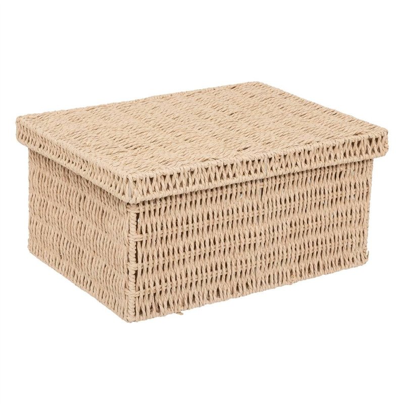 Image secondaire de 5five - lot de 2 boîtes range-documents kord en papier tressé