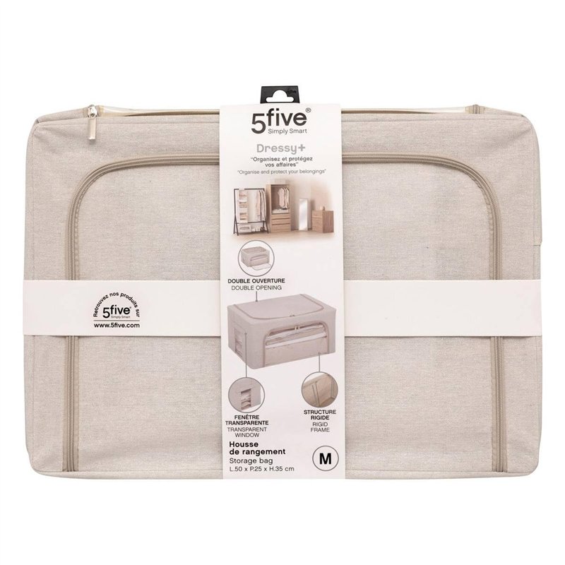 Image secondaire de 5five - housse de rangement groomy double ouverture 50x35cm