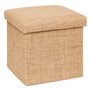 5five - pouf de rangement mix n modul en toile de jute 31x31cm