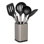5five - 5 ustensiles de cuisine avec pot de rangement en inox