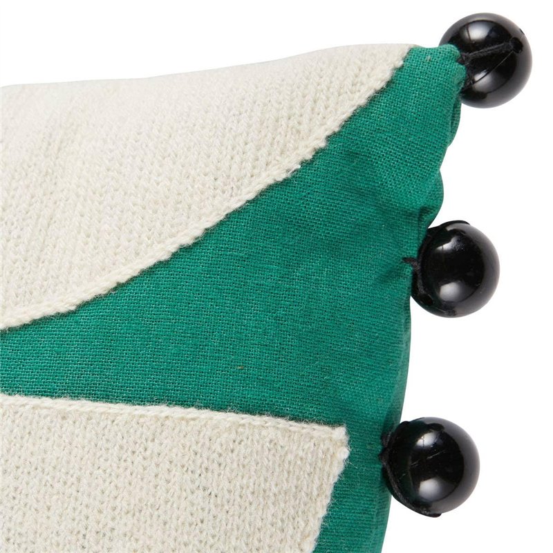 Image secondaire de Atmosphera - Coussin brodé malakite Vert cèdre 30x30cm