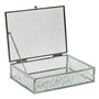Atmosphera - 2 boîtes à bijoux ania métal et verre argenté 22x17cm