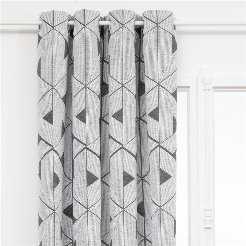 Atmosphera - Rideau maloe Jacquard Gris 140x260cm