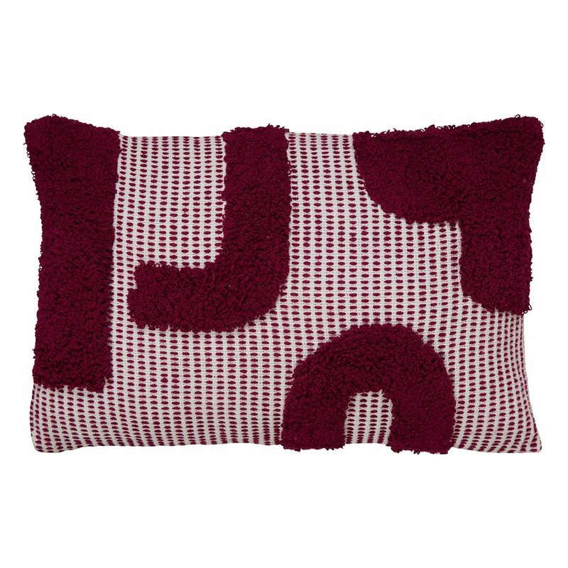 Atmosphera - Coussin Poppy Coton tufté Violet 58x38cm