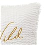 Atmosphera - Coussin brodé Wild Blanc 45x45cm