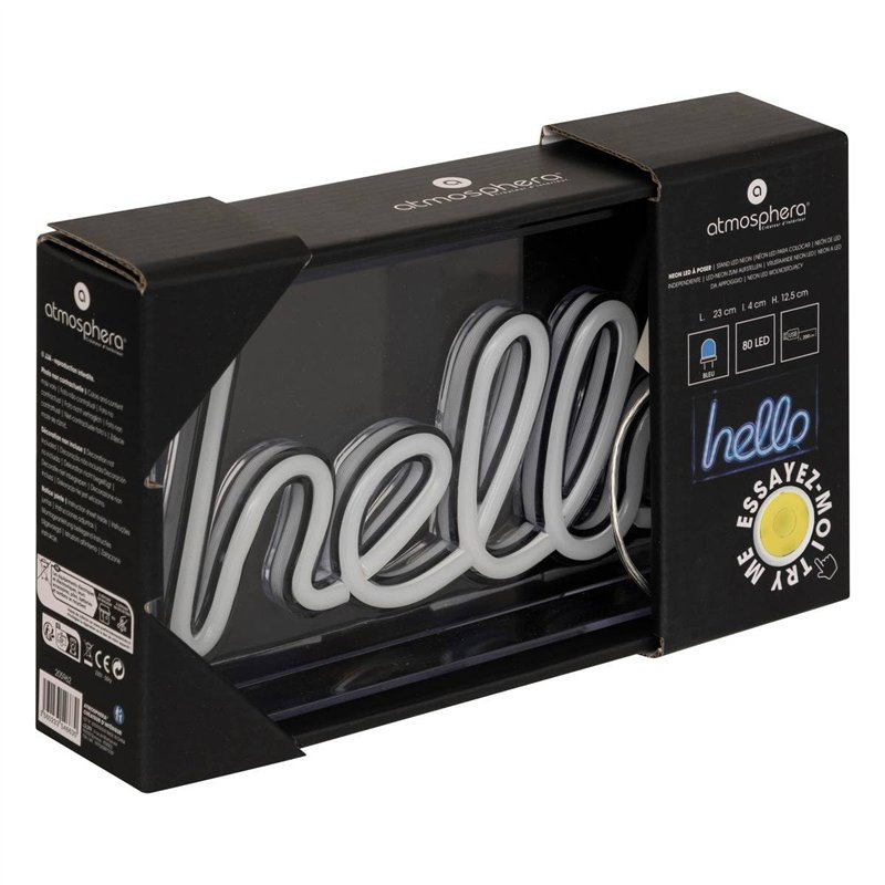 Image secondaire de Atmosphera - Tube néon à poser led hello bleu l 23cm