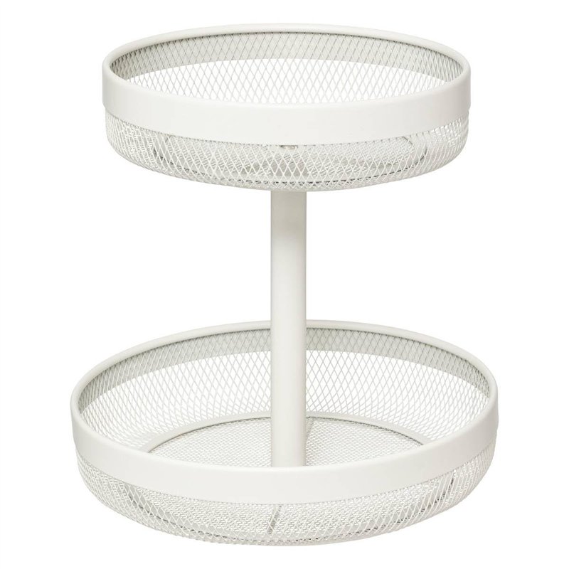 5five - corbeille mayaj 2 niveaux en métal beige