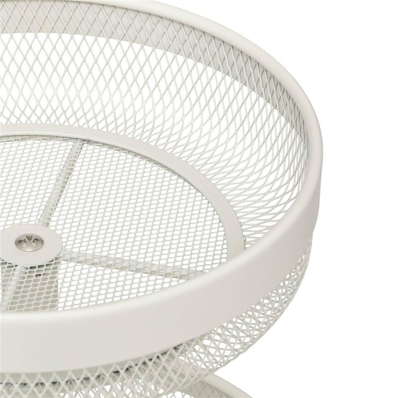 Image secondaire de 5five - corbeille mayaj 2 niveaux en métal beige