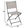 HESPERIDE Chaise de Jardin Pliante métal Modula Noisette/Tonka