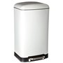 JJA 133680 Poubelle Métal Blanc 35 x 32 x 62 cm 30 L