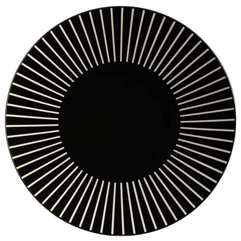 Assiette plate Sun - Diam. 27 cm - Noir