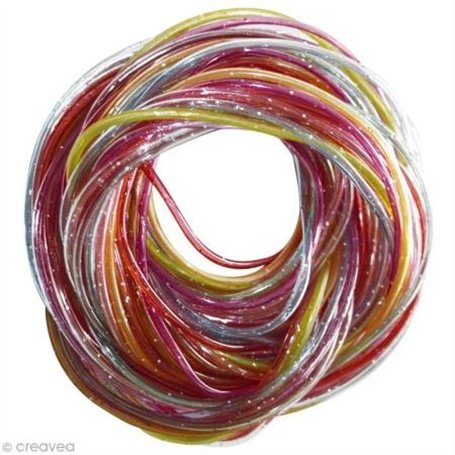 Assortiment de fils à scoubidous pailletés x 12