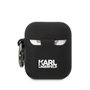 Karl Lagerfeld Silicone NFT Choupette Head 3D Coque AirPods 1/2 gen, Noir