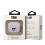 Karl Lagerfeld KLA3RUNCHH Housse pour Airpods 3 Blanc Silicone Choupette Head 3D