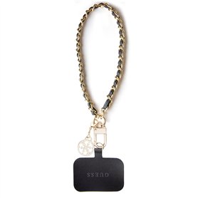 GUESS GUOUCHSAMC4K Bracelet universel Noir Saffiano Chain 4G Charm