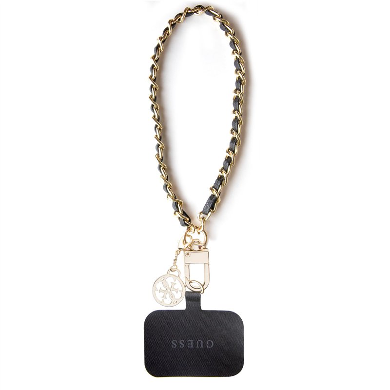 GUESS GUOUCHSAMC4K Bracelet universel Noir Saffiano Chain 4G Charm