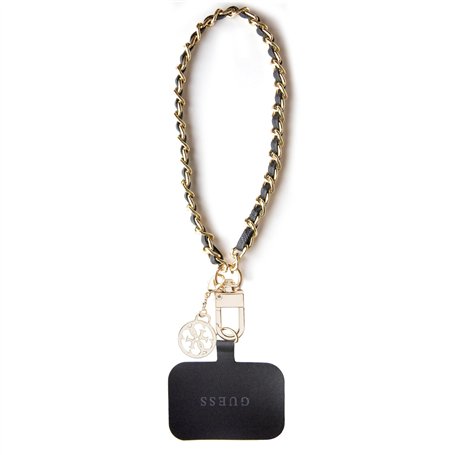 GUESS GUOUCHSAMC4K Bracelet universel Noir Saffiano Chain 4G Charm