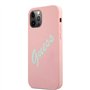 Guess Hardcase Coque de Protection Vintage en Silicone pour iPhone 12 Pro Max 6,7" Vert rosé