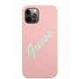Guess Hardcase Coque de Protection Vintage en Silicone pour iPhone 12 Pro Max 6,7" Vert rosé