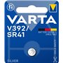 VARTA Piles Bouton V392/SR41 oxyde d'argent, lot de 1, Silver Coin, 1,55V, emballage sécurisé pour les enfants, pour montres, cl