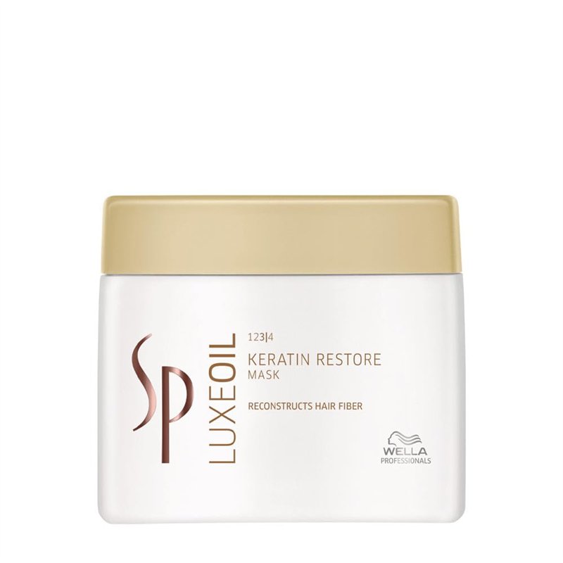 Wella Professionals - Masque Réparateur pour Cheveux Abimés - Luxe Oil Keratin Restore Mask - 400 ml