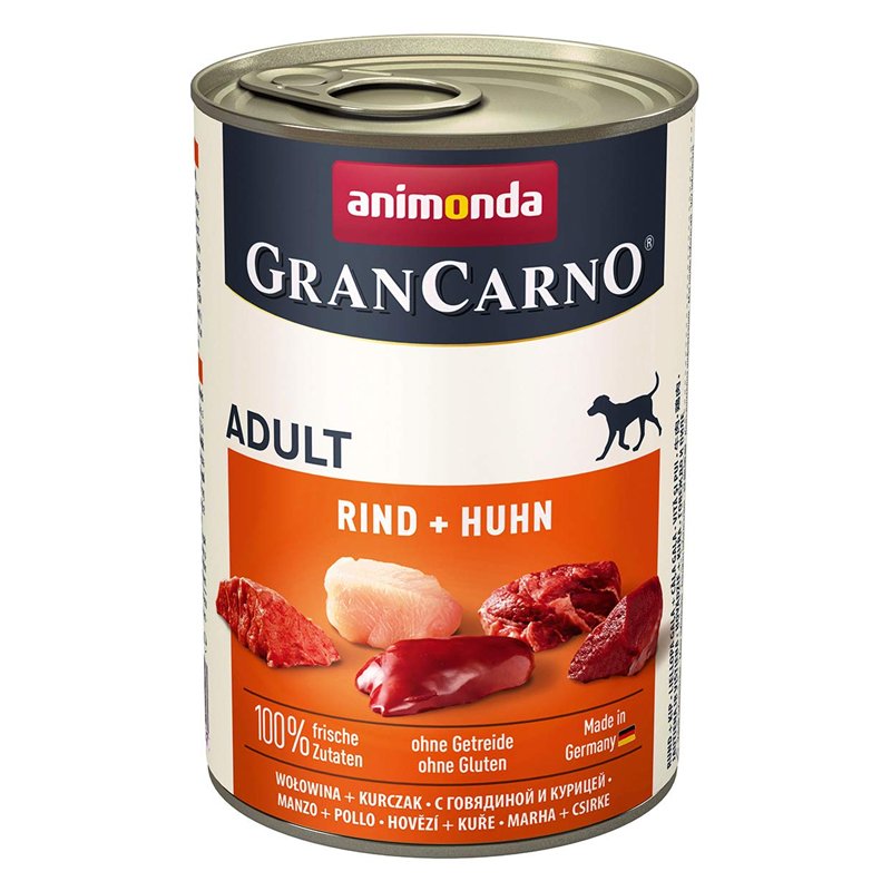 Animonda Nourriture pour Chient Gran Carno - Bœuf + poulet - 6 x 400 g