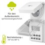 Goobay 51301 Minuteur Numérique IP44, Blanc, Fiche Allemande