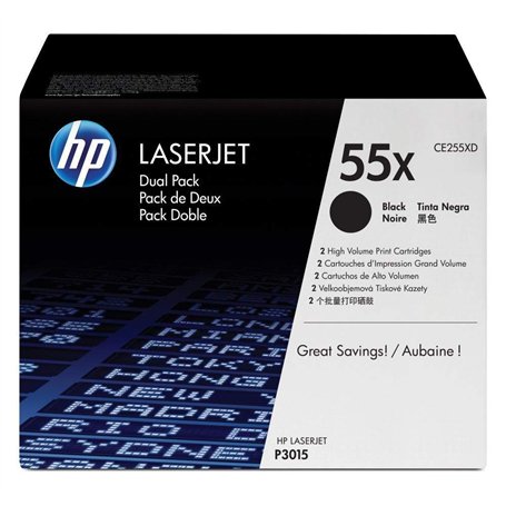 HP HP Lot de 2 Toner Noir CE255XD
