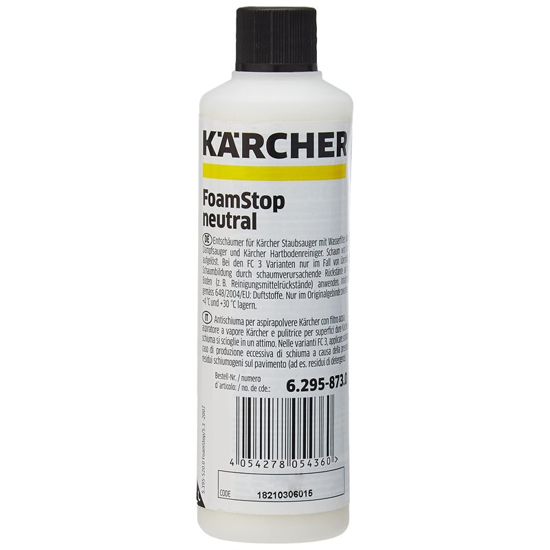 Kärcher 6.295-873.0 Solution anti-mousse (125 ml) pour aspirateur DS, Gris