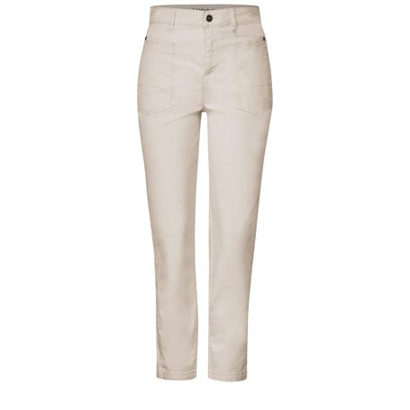 STREET ONE Cargo Hw Tapered Leg, Clean Sand, 42W x 28L Femme Ensemble de Pantalon, Beige