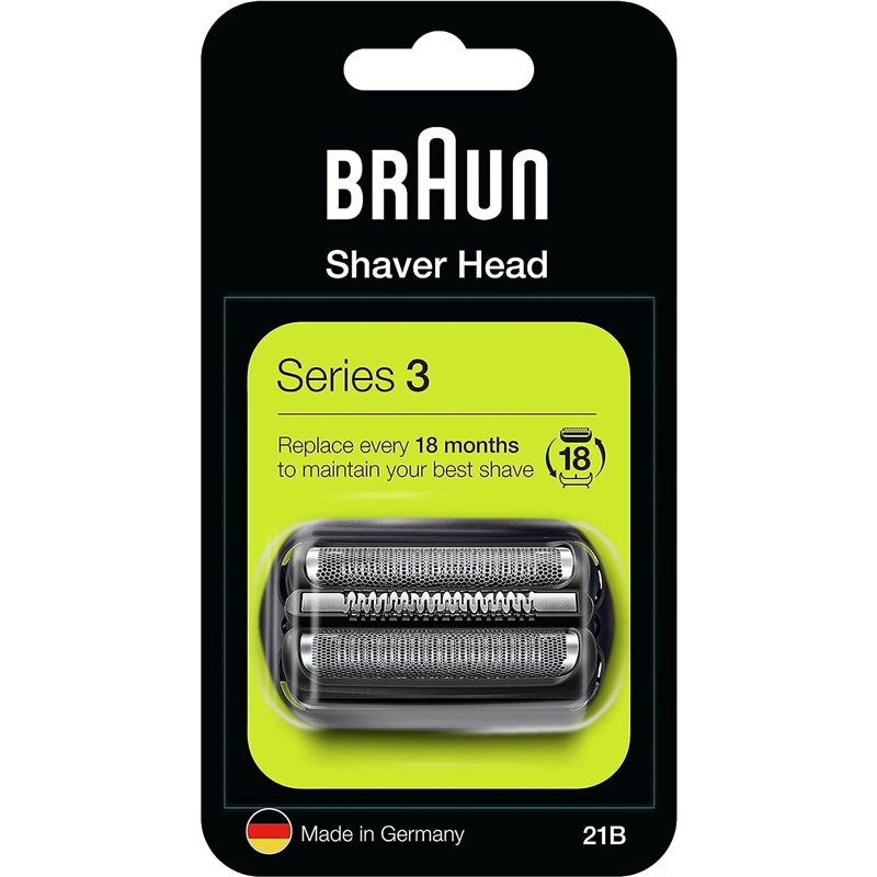 Braun Tête de Rasage, ORIGINALE, Compatible Avec Les Rasoirs Electriques Series 3 Pour Hommes, Pièce De Rechange Avec Des Lames 