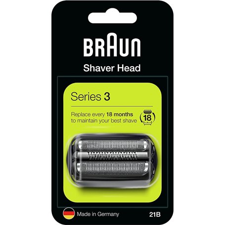 Braun Tête de Rasage, ORIGINALE, Compatible Avec Les Rasoirs Electriques Series 3 Pour Hommes, Pièce De Rechange Avec Des Lames 