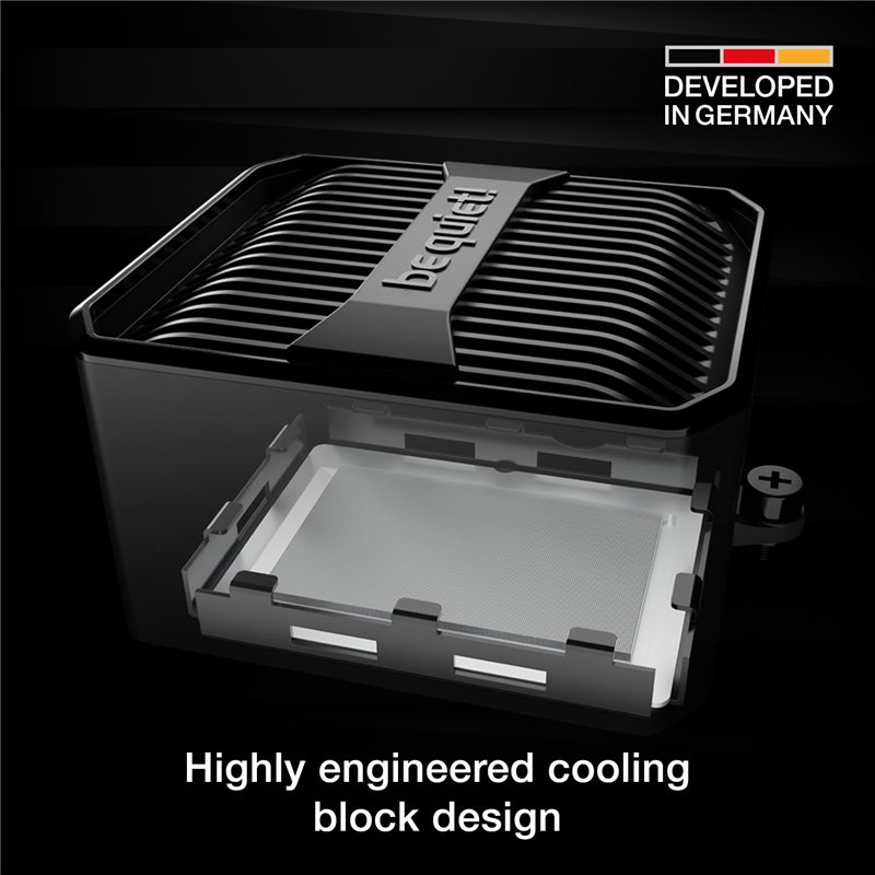 Image secondaire de be quiet! Silent Loop 3 240mm système de refroidissement, plaque froide usinée avec haute précision, 2 ventilateurs Silent Wings