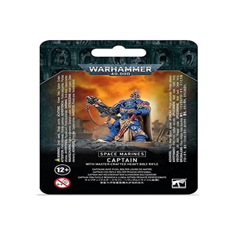 Games Workshop Warhammer 40k - Space Marine Primaris Captain avec Fusil Bolter de Maitre 99070101048 Noir