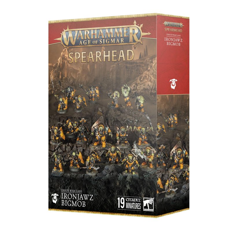 WARHAMMER AGE OF SIGMAR SPEARHEAD ORRUK WARCLANS IRONJAWZ BIGMOB