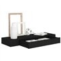 vidaXL Etagère Murale Flottante avec Tiroir Etagère d'Affichage Suspendue Meuble de Rangement Etagères à Livres Salon Maison Int
