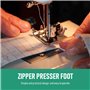 Artibetter Pied Presseur Fermeture à Glissière D48K7Q4717J pour Brother Janome Singer et Plus