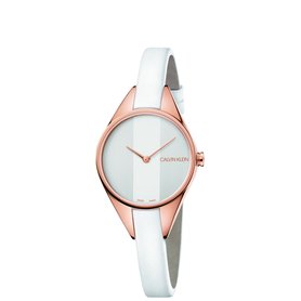Calvin Klein Quartz Montre avec Bracelet en Cuir K8P236L6