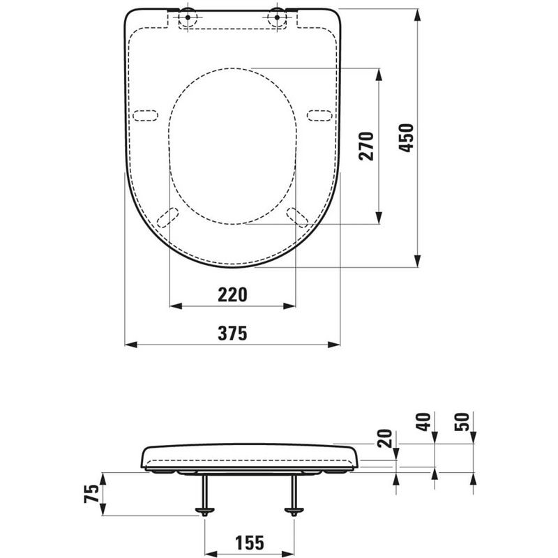Image secondaire de Laufen Universal Abattant WC blanc