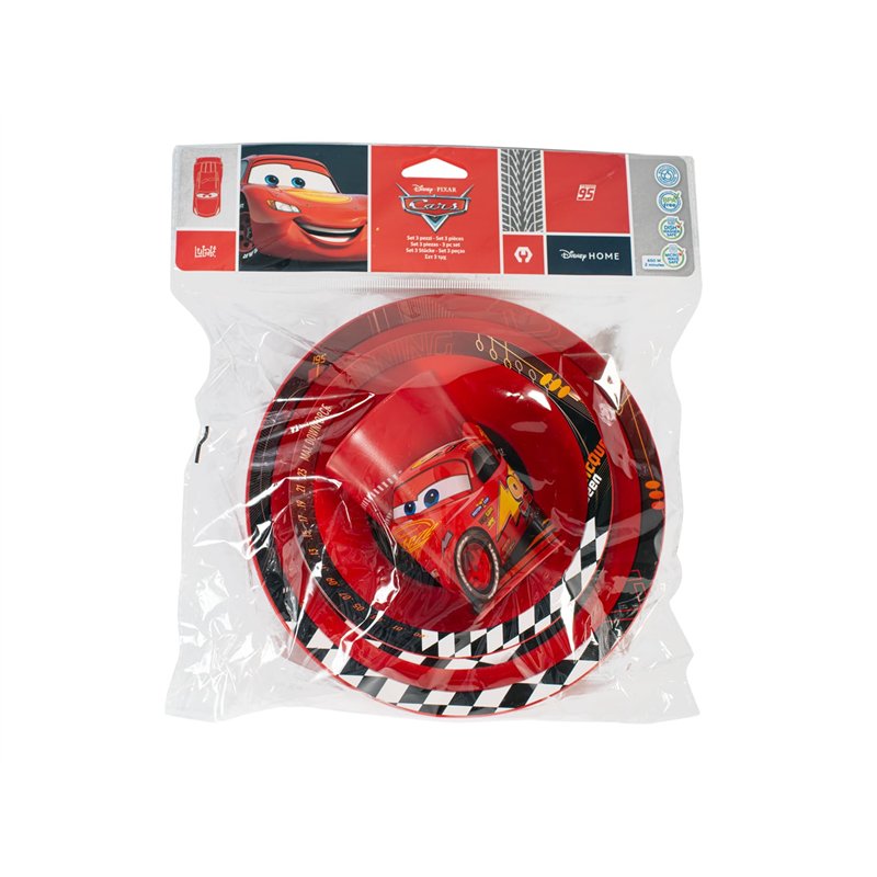 Image secondaire de Lulabi Cars 3-teiliges Set für Jungen, Polypropylene, Rot, Verziert