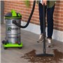 RIBIMEX Aspirateur 30 L by PRASP30IT, RIBIMEX-PRASP30IT-Bidon Solides et liquides 30 L-1200 W, Plastique et métal, Vert, Noir, A