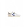 Diadora Mixte Magic Basket Low Suede Leather Chaussure de Gymnastique, Blanc, 42.5 EU