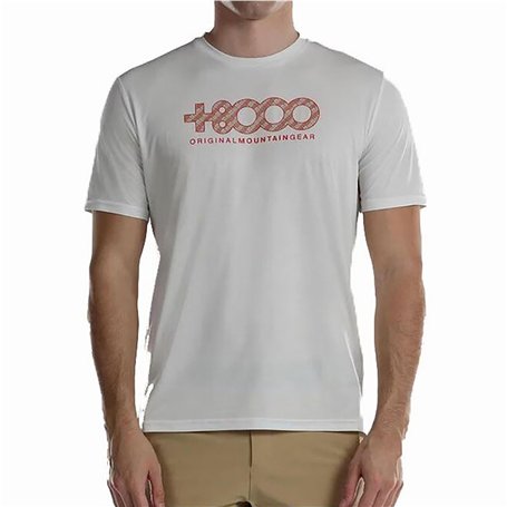 +8000 USAME T-Shirt Technique d'entraînement pour Homme Ivoire