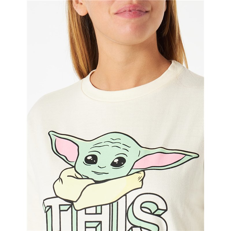 Image secondaire de CERDÁ LIFE'S LITTLE MOMENTS Pyjama Femme d'hiver de Baby Yoda [ The Mandalorian ] 100% Coton avec T-Shirt et Pantalon-Licence Of