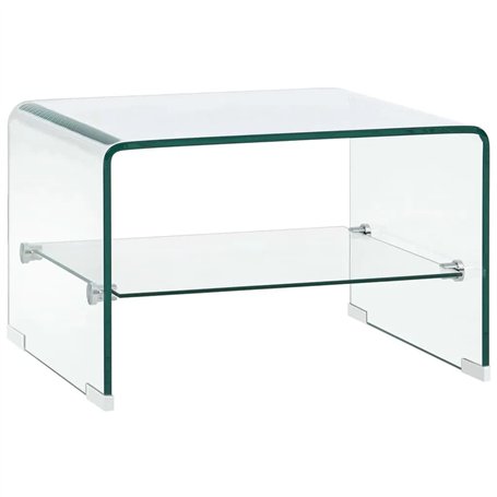 vidaXL Table Basse Clair 50 x 45 x 33 cm Verre trempÃƒ
