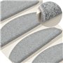 VidaXL Tapis de marches d'escalier 15 pcs Gris clair 65x24x4 cm