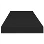 VidaXL Étagères murales flottantes 4 pcs Noir 80x23,5x3,8 cm MDF