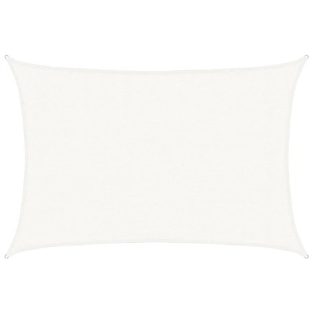 Bussandri Voile d'ombrage en polyéthylène haute densité 160 g/m² Blanc 3 x 4 m