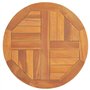 Dessus de table Bois de teck solide Rond 2,5 cm 50 cm